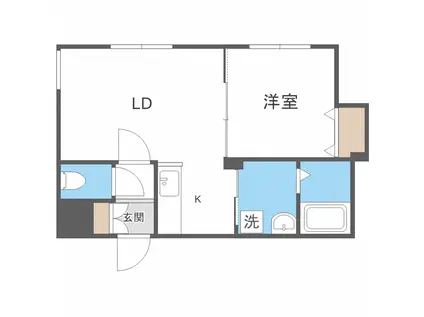 MTガーデンノース III(1LDK/3階)の間取り写真