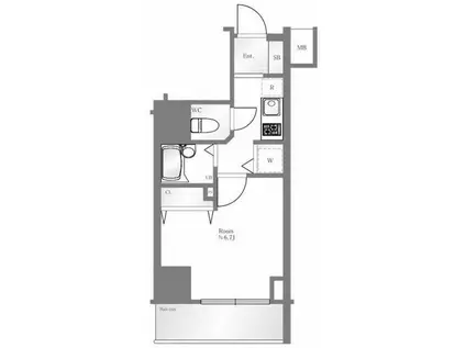 シーネクス本駒込(1K/2階)の間取り写真