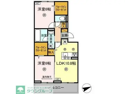 シャンティ(2LDK/3階)の間取り写真