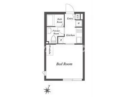 ルクレ千石(ワンルーム/2階)の間取り写真