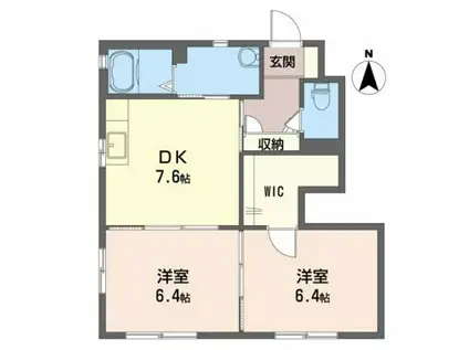 ダイヤメゾン(2DK/1階)の間取り写真
