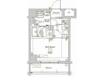 ラフィスタ川崎大師2(1K/8階)の間取り写真