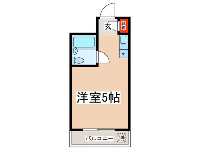 田園調布リバーサイドハイツ(ワンルーム/4階)の間取り写真