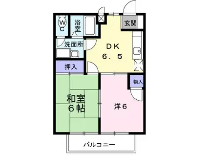 クリエイトメゾン(2DK/1階)の間取り写真