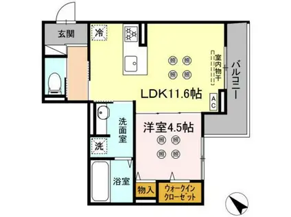 SHINYA BLDG.V(1LDK/2階)の間取り写真