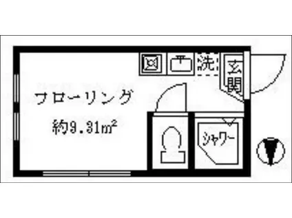 グレースファイン(ワンルーム/1階)の間取り写真