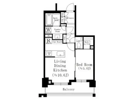 オープンレジデンシア西日暮里道灌山ヒルズ(1LDK/4階)の間取り写真