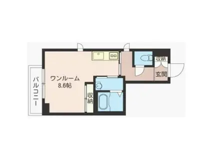 ノワール三ツ沢(ワンルーム/3階)の間取り写真