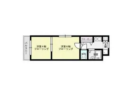 パークコート平尾(2K/8階)の間取り写真