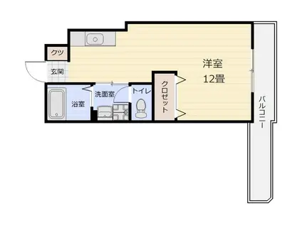 アメニティきしゃば(ワンルーム/6階)の間取り写真