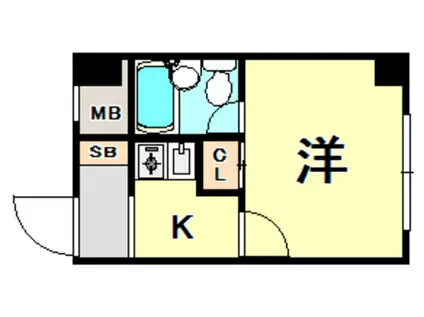 グランドビスタ北野(1K/8階)の間取り写真