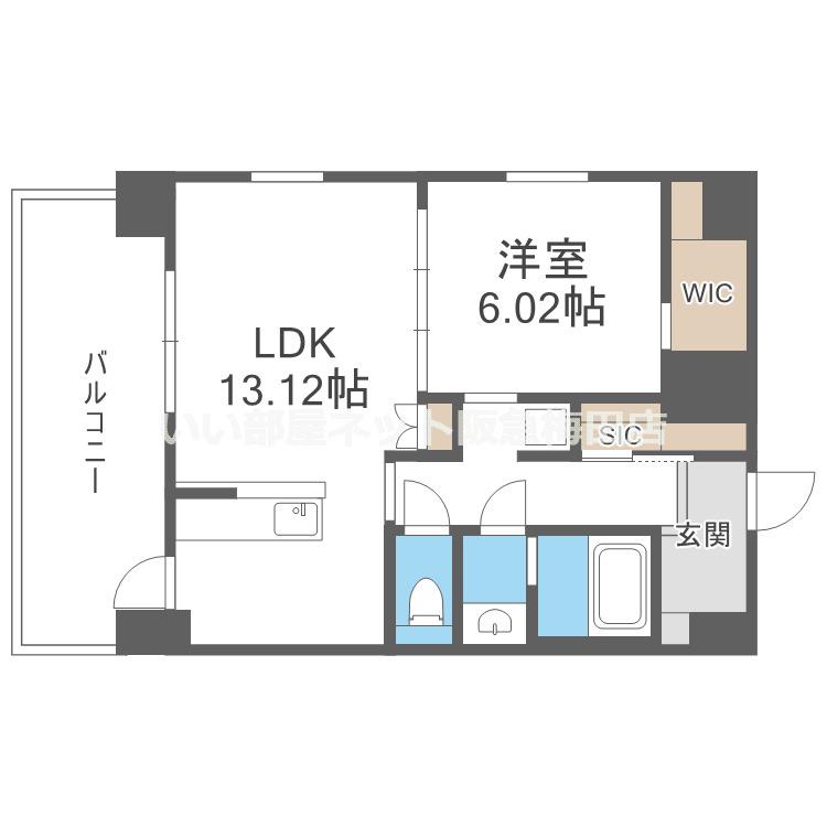 エメルミナ豊中岡町(1LDK/9階)の間取り写真