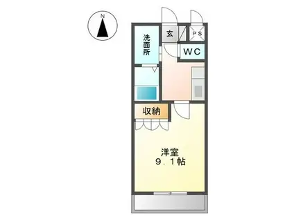 プロニティHOUSE(1K/1階)の間取り写真