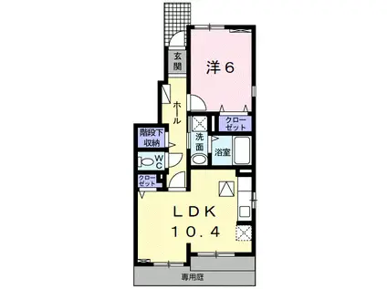 ベリーリーフ(1LDK/1階)の間取り写真
