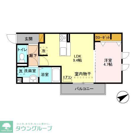ANNEX(1LDK/2階)の間取り写真