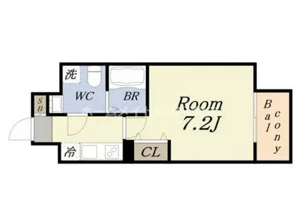 アドバンス大阪ルーチェ(1K/8階)の間取り写真