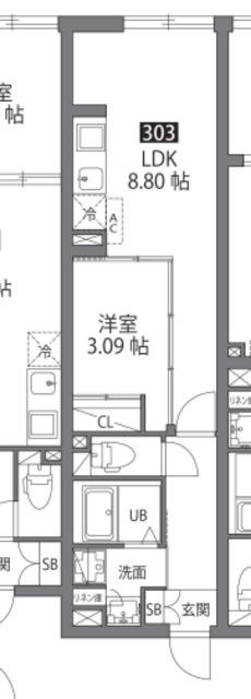 ルネコート大鳥居IV(1LDK/3階)の間取り写真
