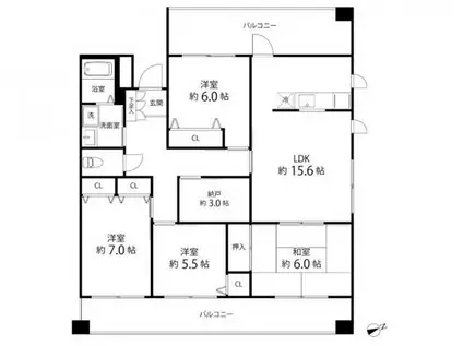 TS GARDEN東陽町(4SLDK/2階)の間取り写真