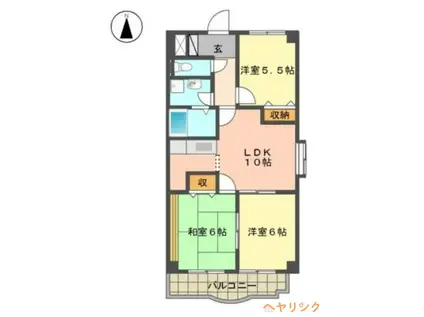 メゾン五反田(3LDK/2階)の間取り写真