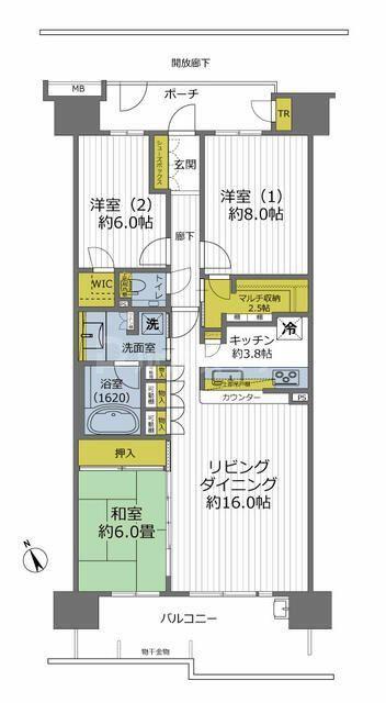 グランレジデンス(3LDK/7階)の間取り写真