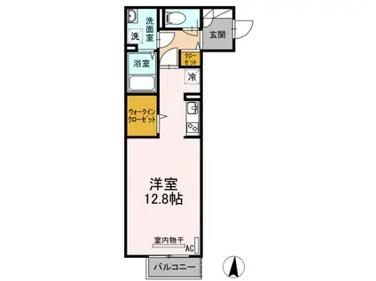 GRADO船町(ワンルーム/2階)の間取り写真