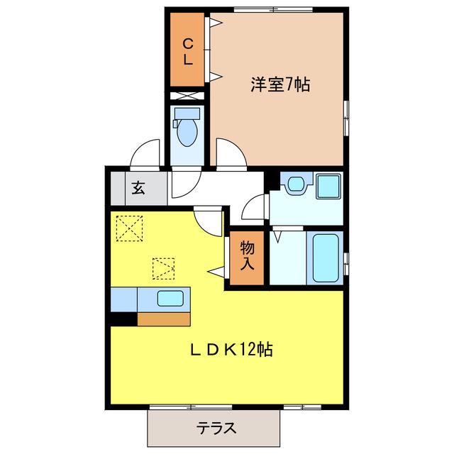 フェリーチェ(1LDK/1階)の間取り写真