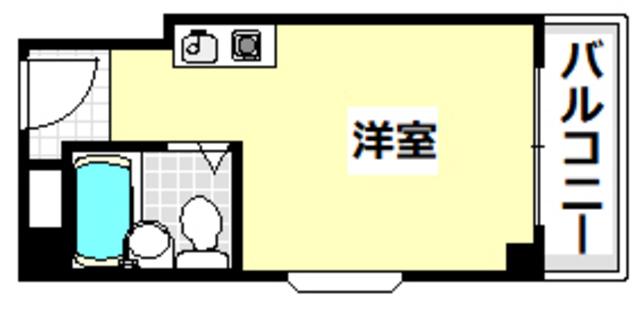 トラッディ吹田III(ワンルーム/1階)の間取り写真