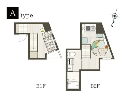 プレニーズ護国寺PREMIERUプルミエ き(1DK/B1階)の間取り写真