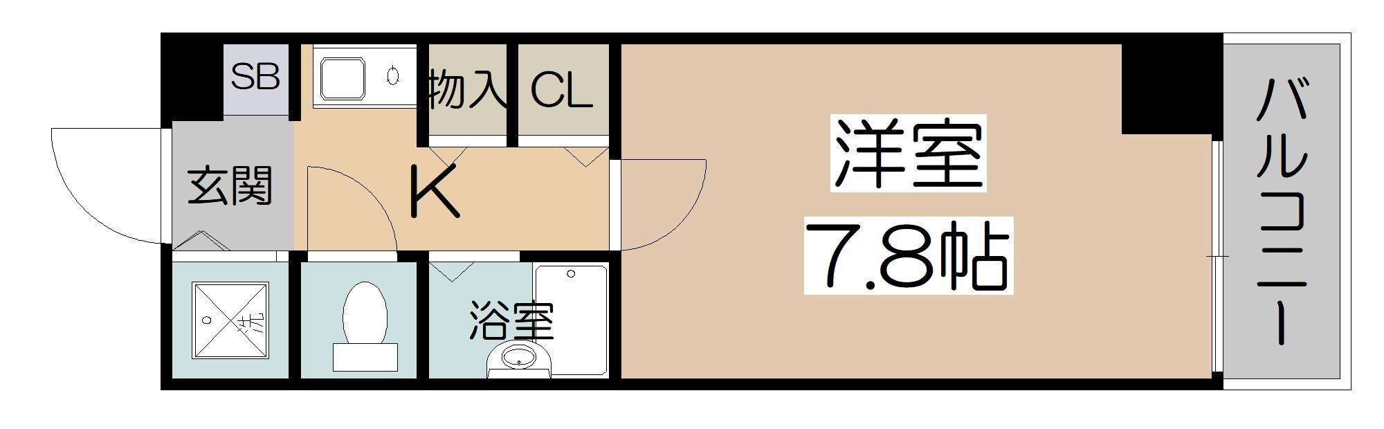 フロレスコ昭和町(1K/4階)の間取り写真