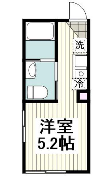 GARDEN COURT上大岡A号棟(ワンルーム/1階)の間取り写真