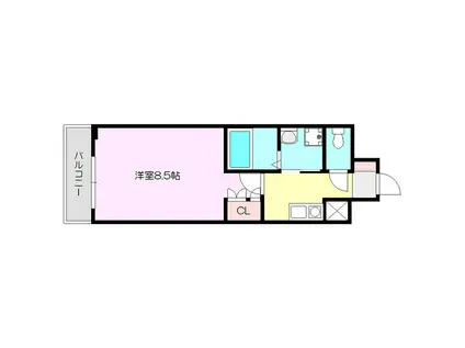 エステムヒルズ新大阪(1K/3階)の間取り写真