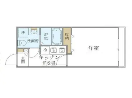 ロータス南長崎(1K/1階)の間取り写真