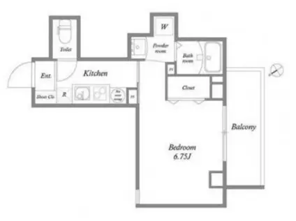 みおつくし十三(1K/6階)の間取り写真