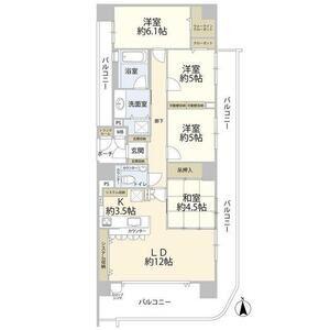 サンパーク名駅スクエア(4LDK/11階)の間取り写真