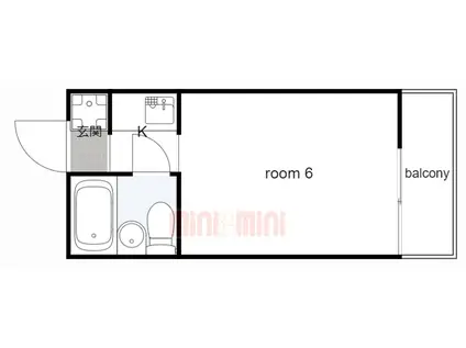 ダイドーメゾン御影Ⅲ(ワンルーム/3階)の間取り写真