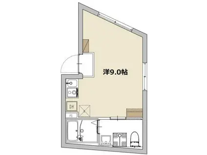 GRASPLUS上中里(ワンルーム/1階)の間取り写真