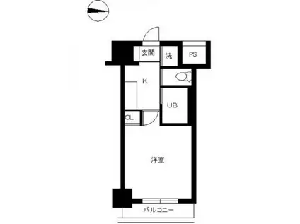 スカイコート大森第5(1K/8階)の間取り写真