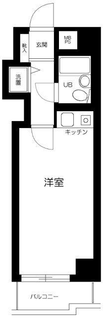 日神パレス中野(ワンルーム/5階)の間取り写真