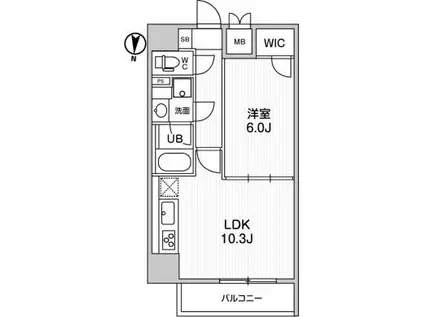  南千住マンションII(1LDK/4階)の間取り写真