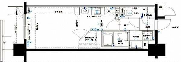 THE GRANDE REGALO 浅草(1K/8階)の間取り写真