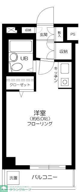 SKフラット(1K/3階)の間取り写真