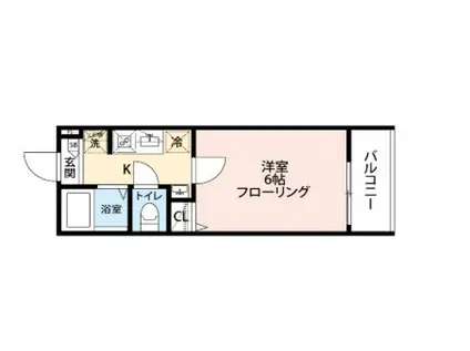 グランクオール野方イーストレジデンス(1K/2階)の間取り写真