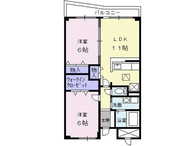 ソレイユ・ルヴァン・T(2LDK/1階)の間取り写真