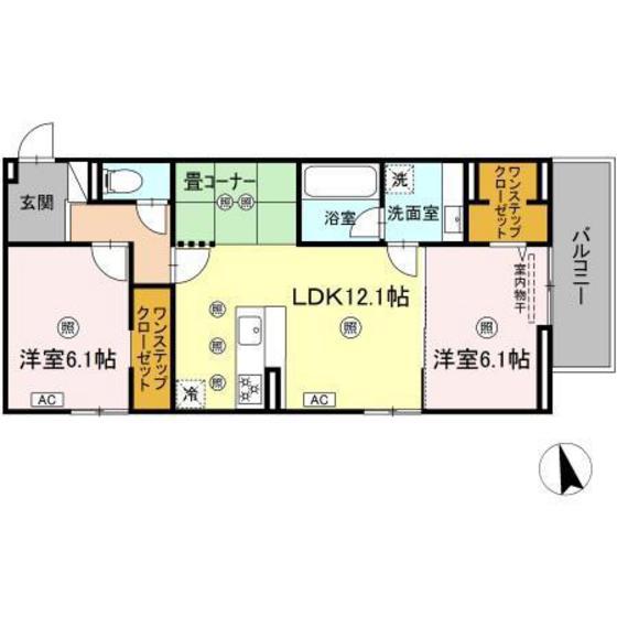 パールドブルム(2LDK/3階)の間取り写真