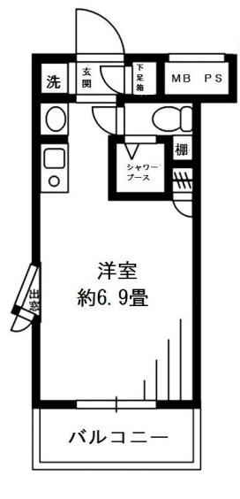 SOCIETY SHIN-NAKANO(ワンルーム/2階)の間取り写真