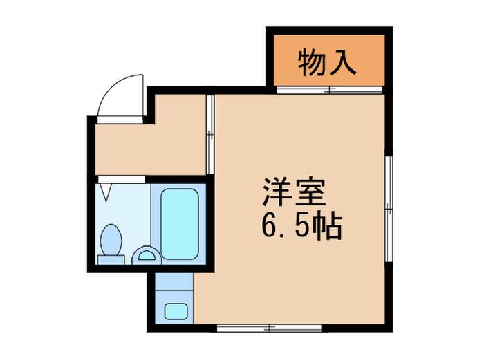 サンハイツ(ワンルーム/2階)の間取り写真