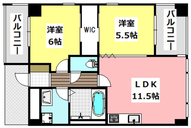 CASABONITA(2LDK/1階)の間取り写真