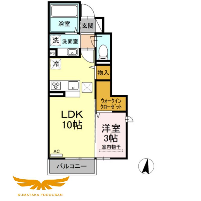 モアボヌールII(1LDK/1階)の間取り写真