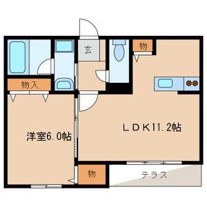 ミラベル諏訪(1LDK/1階)の間取り写真