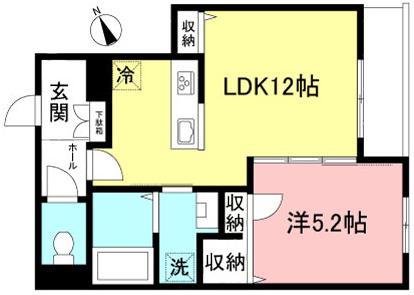 MERCATO(1LDK/2階)の間取り写真